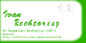 ivan rechtorisz business card
